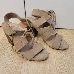 Lace up heel sandals